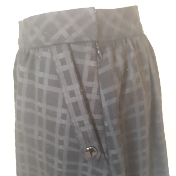 Tibi black plaid wool skirt sz 6 small *X - Picture 3 of 6